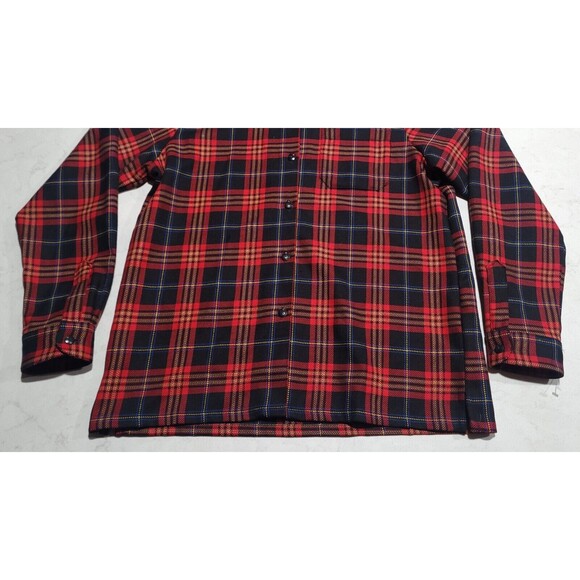 Pendleton 100% Virgin Wool Woman's Red Black Plaid Medium Vintage 90s EUC VTG - Picture 6 of 15